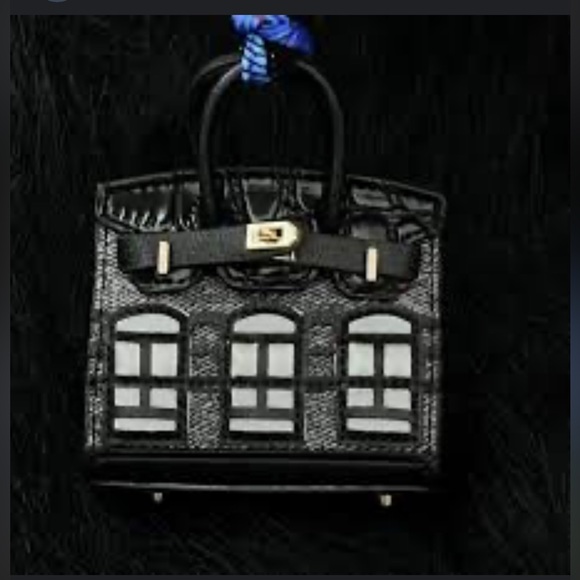 Mini - limited Edition-Gray Cowboy Black Satchel Bag Charm - Picture 3 of 5